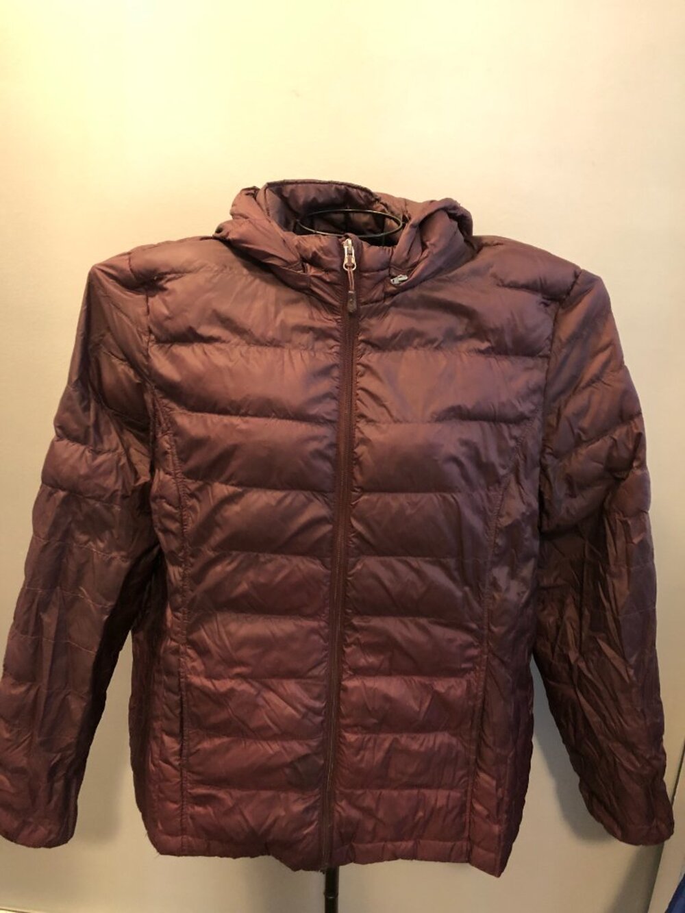 Purple XL Puffer Jacket 25" Pit to Pit - SPOTS SEE LISTING #KF